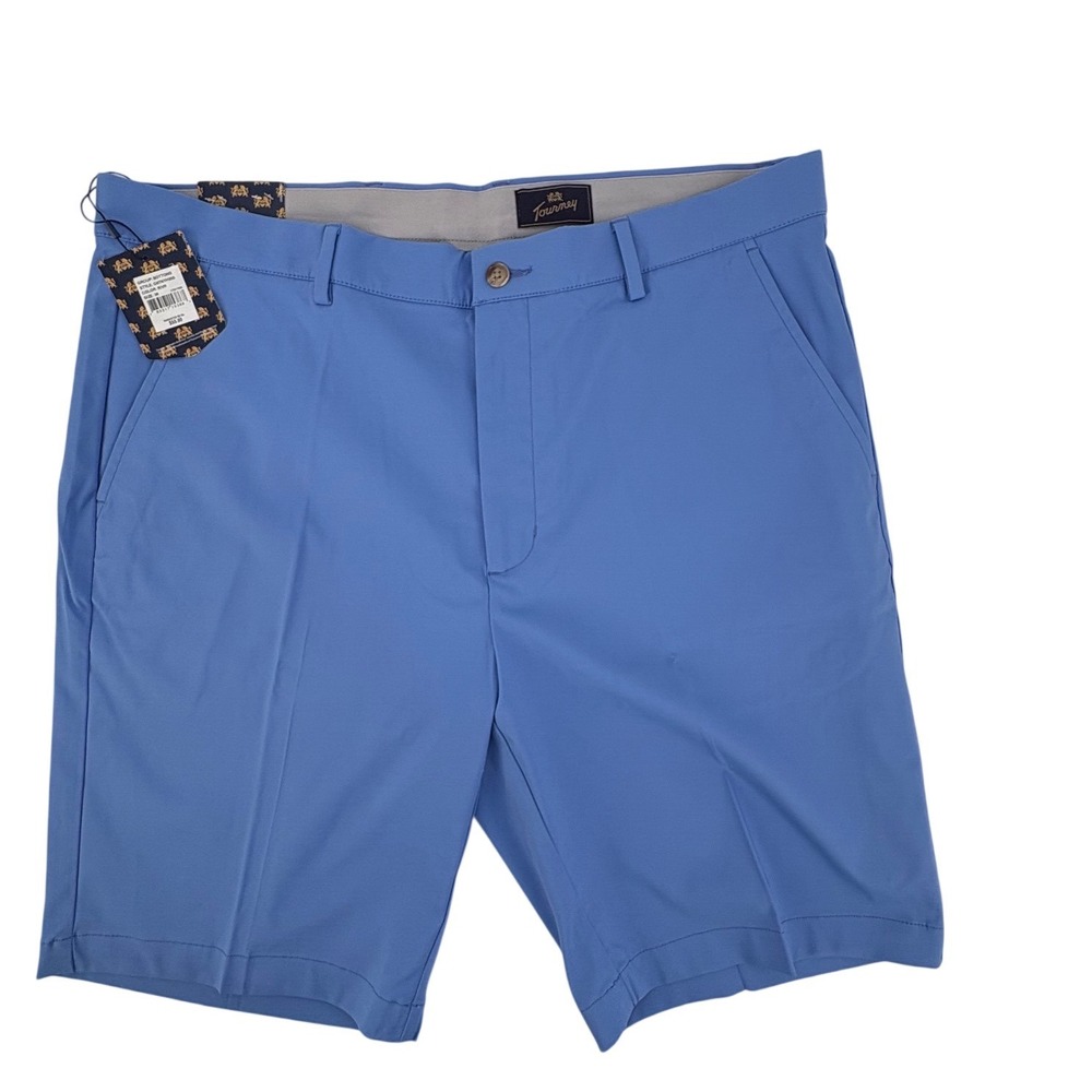Tourney Mens Performance Golf Shorts River Blue Size 36 Stretch G8TNYH955 NWT